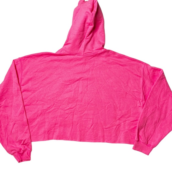 NWOT Doja Cat Cropped Graphic Pullover Sweatshirt Highlighter Pink Women 2XL - Picture 3 of 8